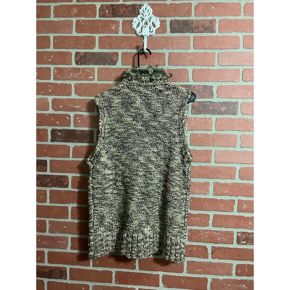 Charter Club Crochet Zippered Vest - L - Picture 7 of 8